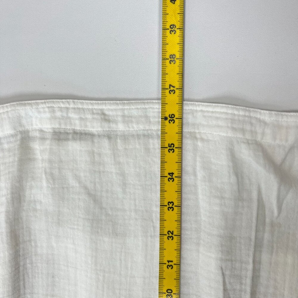 NWOT Johnny Was Women's Embroidered Linen Cotton Mini Dress White Size XL Pocket - Picture 14 of 15